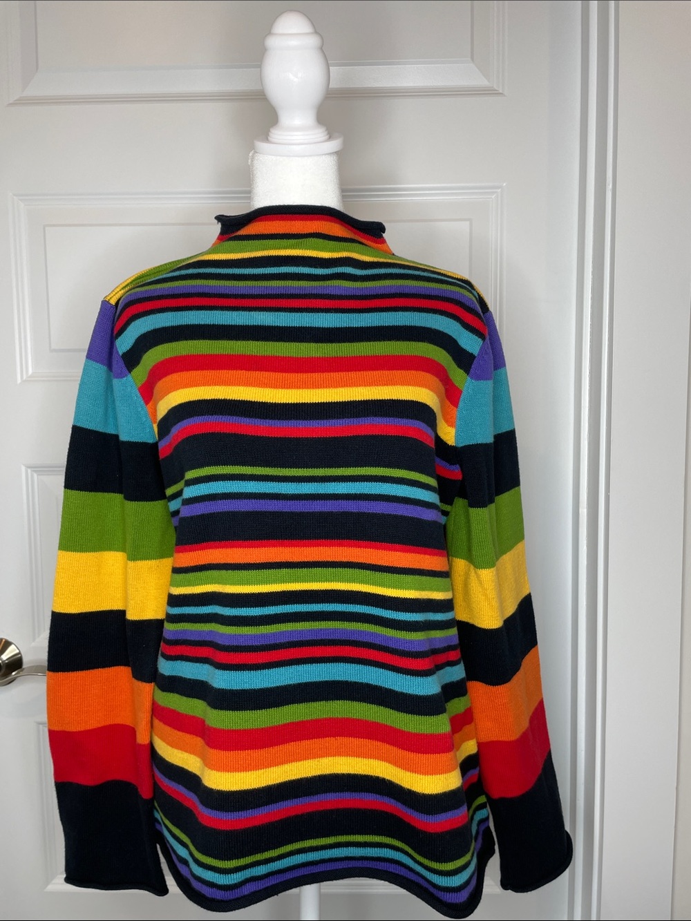 Jones New York Sport Multicolor Striped Knit Top Size Medium